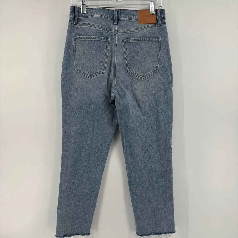 Express Women Straight‎ Ankle High Rise Stretch Jeans Light Wash Size 8R
